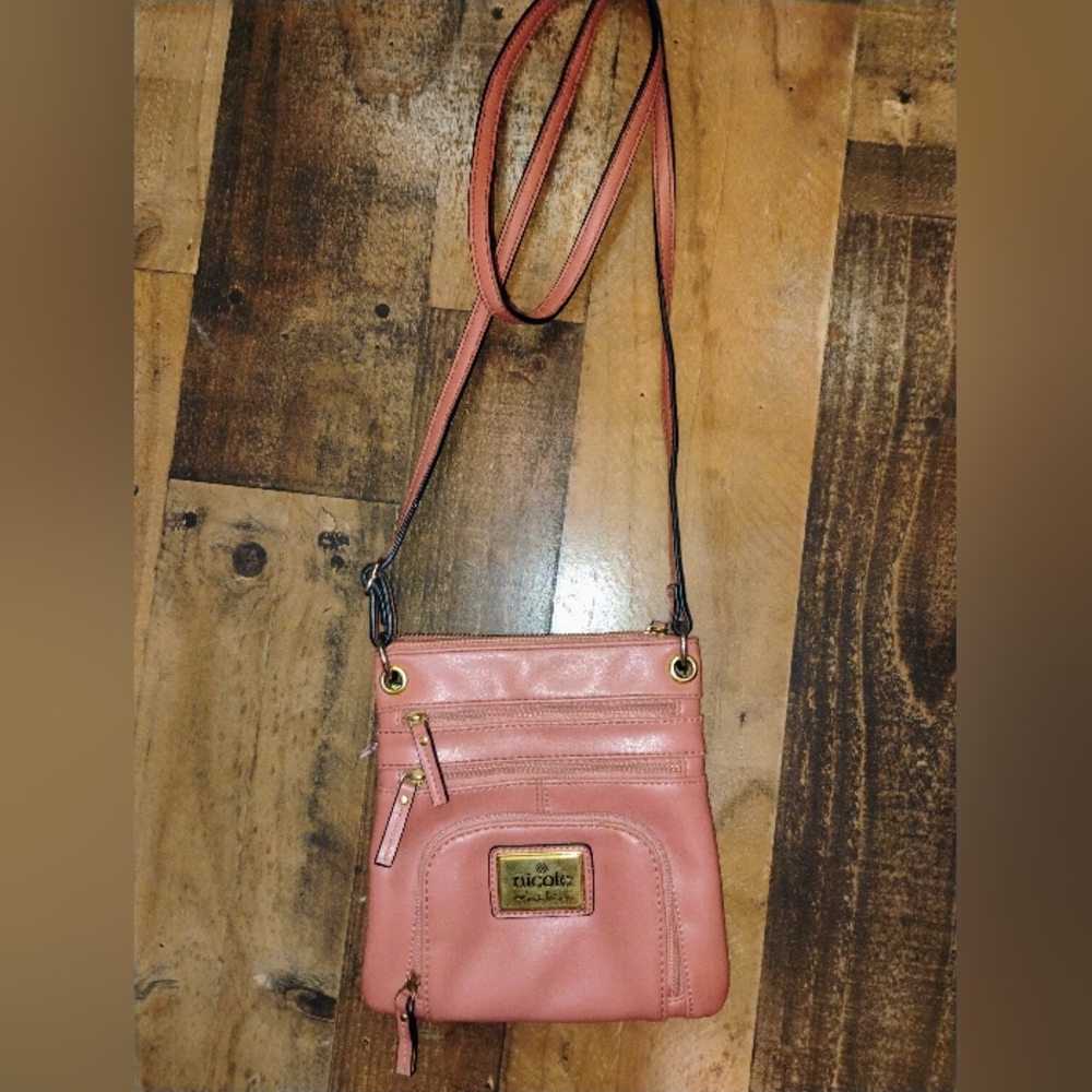 Nicole by Nicole Miller Pink Crossbody Bag